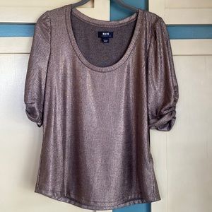 Maeve Anthropologie Copper Metallic Top Size Medium